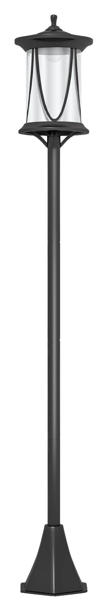 Solar Gartenlaterne schwarz Kunststoff B/H/L: ca. 17x127x17 cm