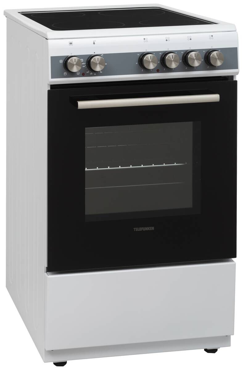 TELEFUNKEN Stand-Elektroherd TF-FS-5060-K4 weiß B/H/T: ca. 50x85x60 cm