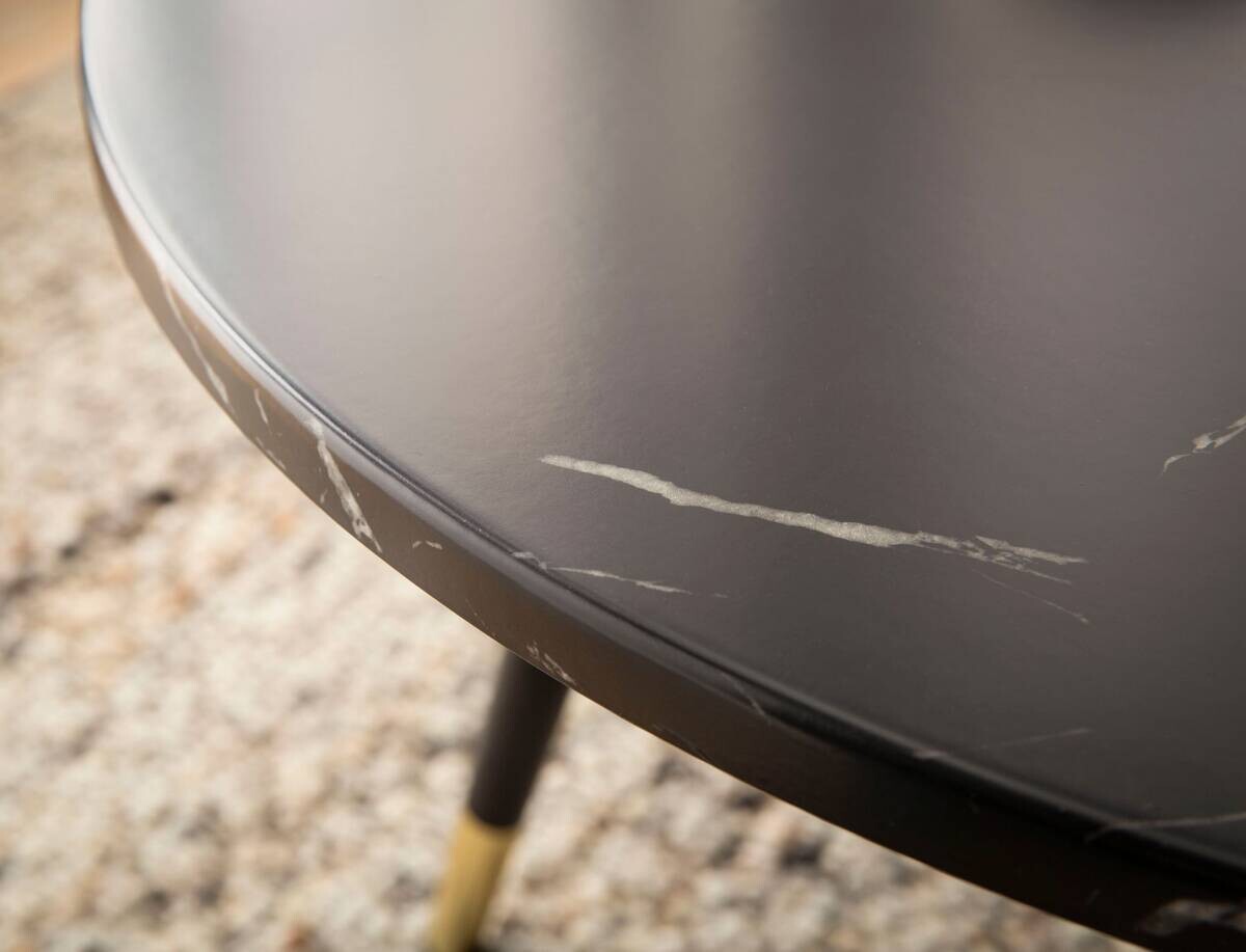 Wohnling Couchtisch schwarz Marmor B/H/T: ca. 60x41x60 cm