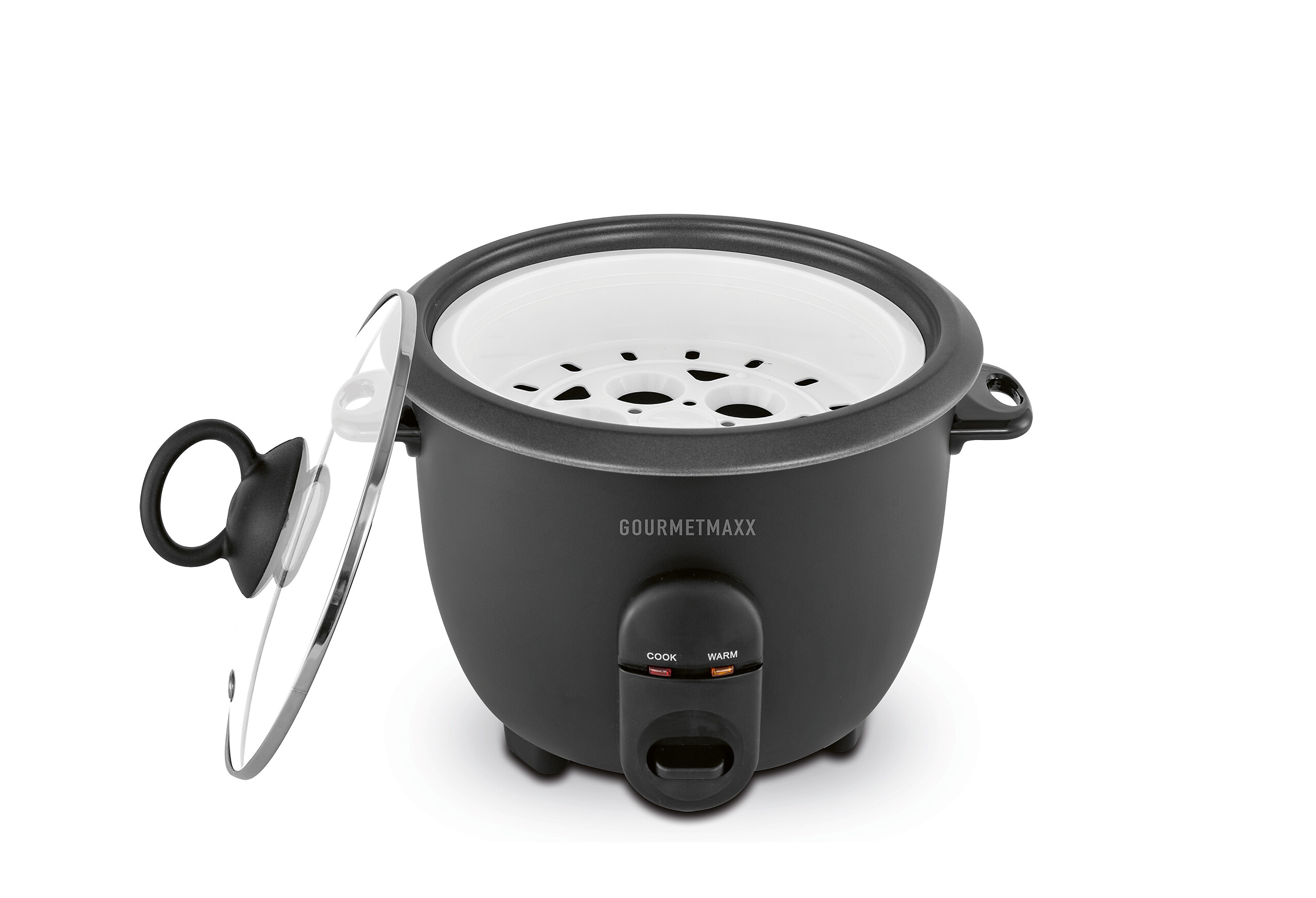 GOURMETmaxx Reiskocher schwarz B/H/L: ca. 23,9x20,4x23,9 cm