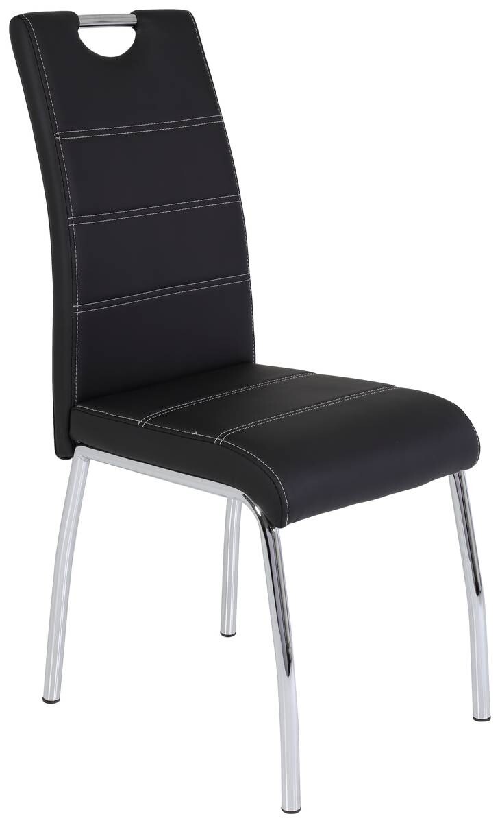 Stuhl Susi 2er Set schwarz Kunstleder B/H/T: ca. 44x98x61 cm