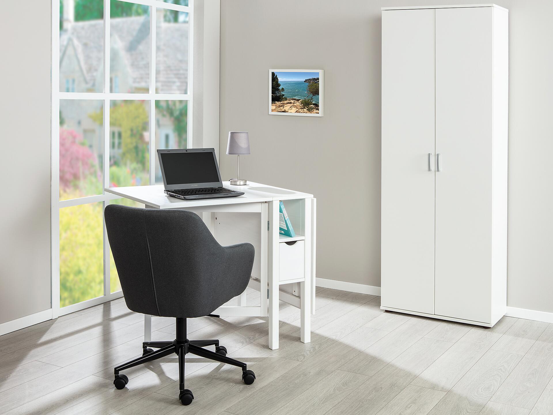 Mehrzweckschrank Arconati weiß B/H/T: ca. 70x189x34 cm