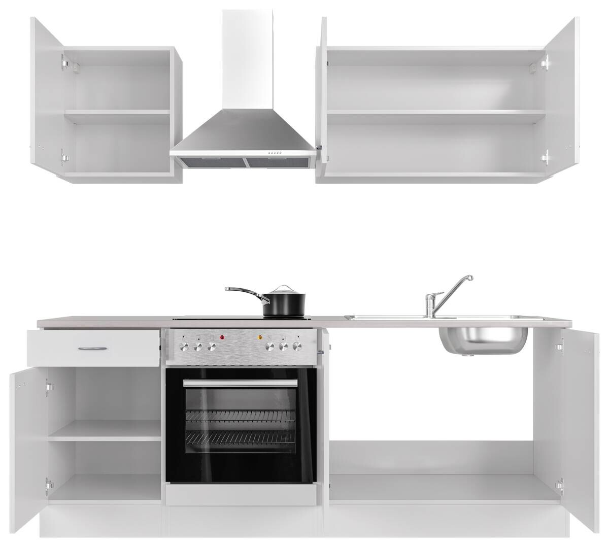 Küchenblock Wito weiß B/H/T: ca. 210x200x60 cm