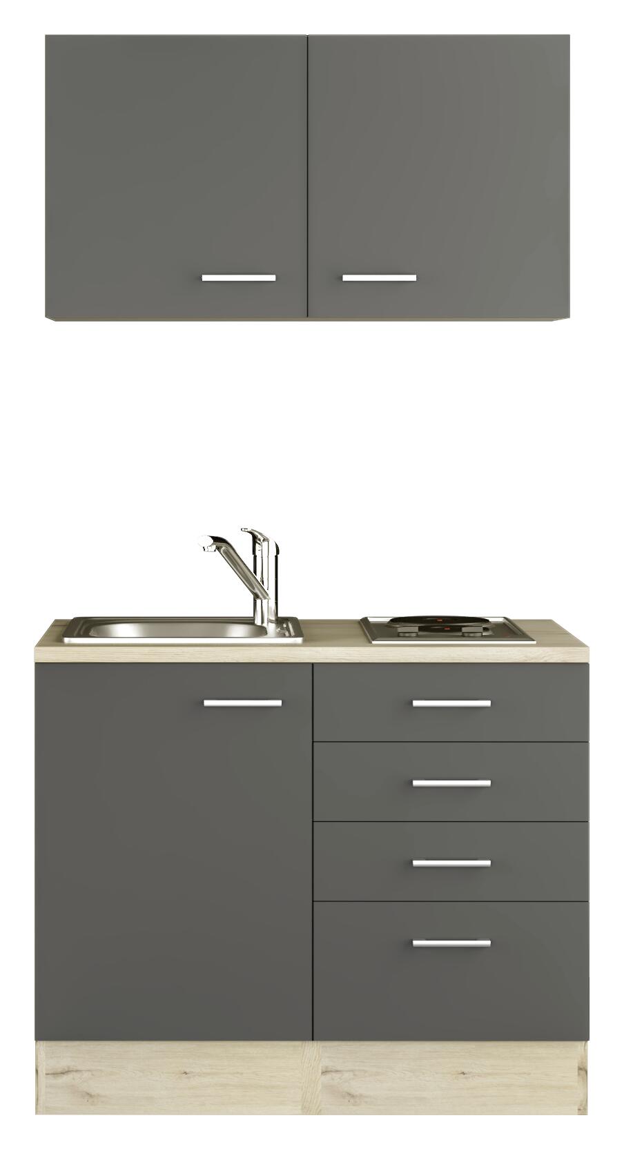 Flex-Well Küchenblock Morena Basalt matt B/H/T: ca. 100x200x60 cm Flex-Well Küchenblock Morena Basalt matt B/H/T: ca. 100x200x60 cm