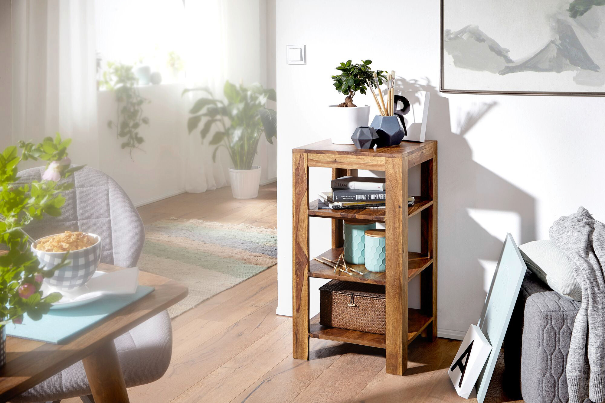 Standregal natur B/H/T: ca. 44x80x44 cm