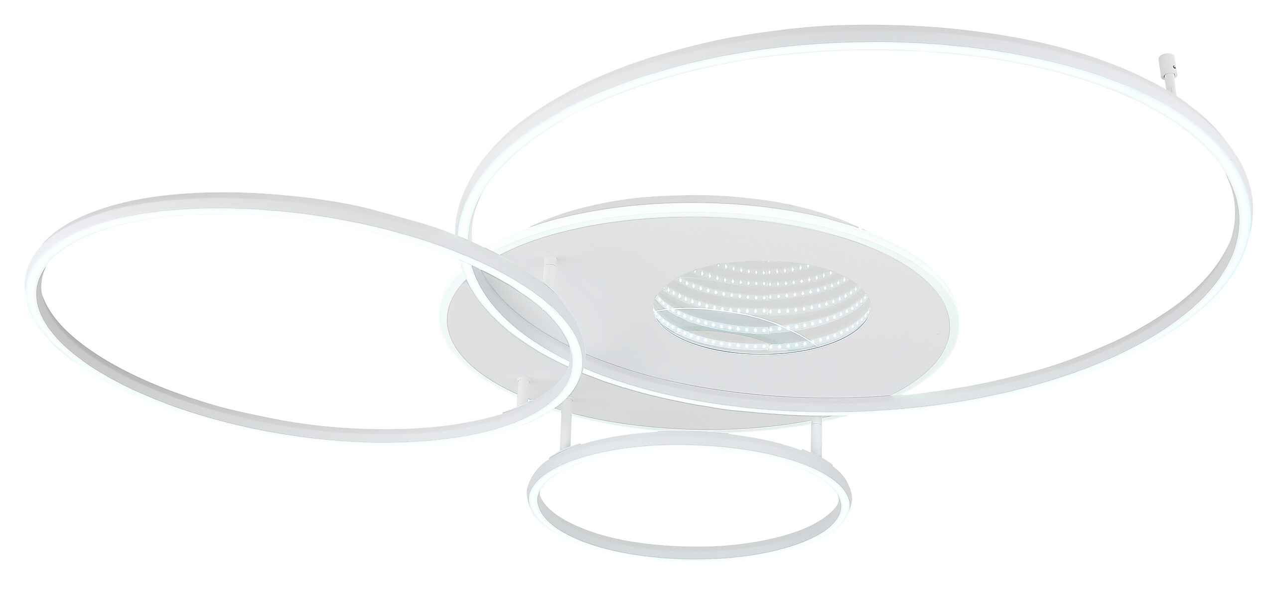 GLOBO Deckenleuchte Invertina Opal weiß Kunststoff Aluminium Metall B/H/L: ca. 105,3x13x126,4 cm 1 Brennstellen