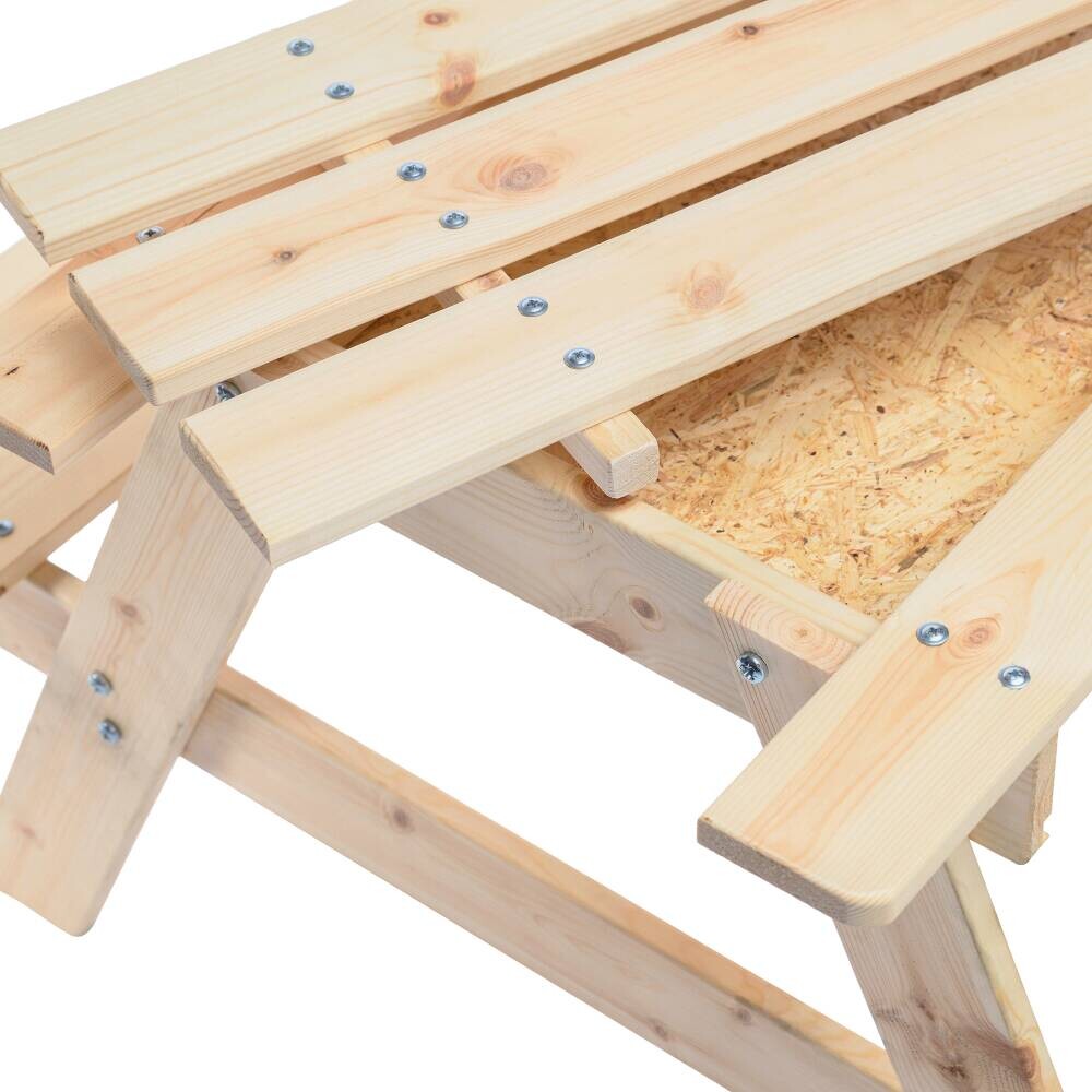 Timbela Kindersitzgarnitur M010 natur Holz B/H/L: ca. 90x50x90 cm
