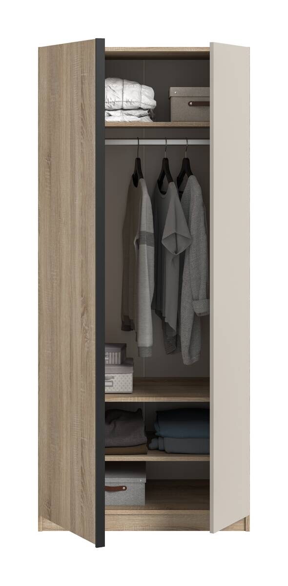 Kleiderschrank OAKLAND Eiche Sonoma Nachbildung Cashmere B/H/T: ca. 80x183x53 cm