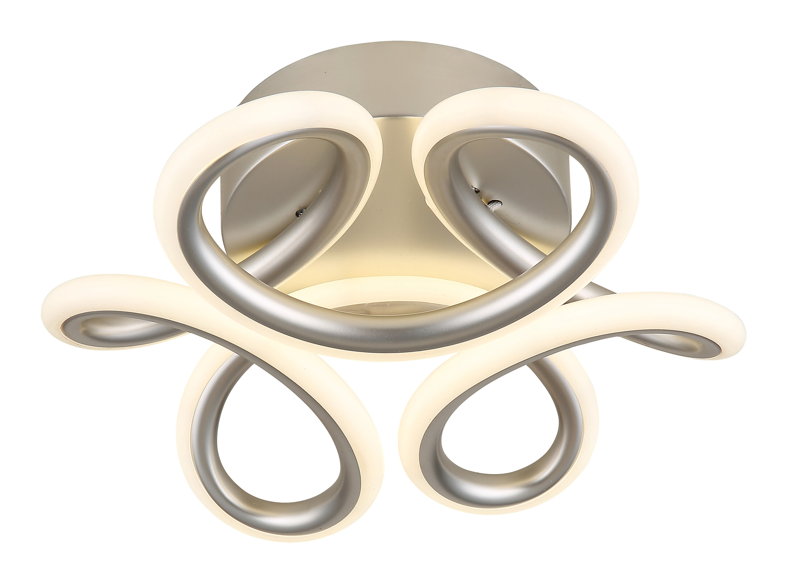 GLOBO Deckenleuchte silber Aluminium Metall H/D: ca. 10x26 cm 1 Brennstellen