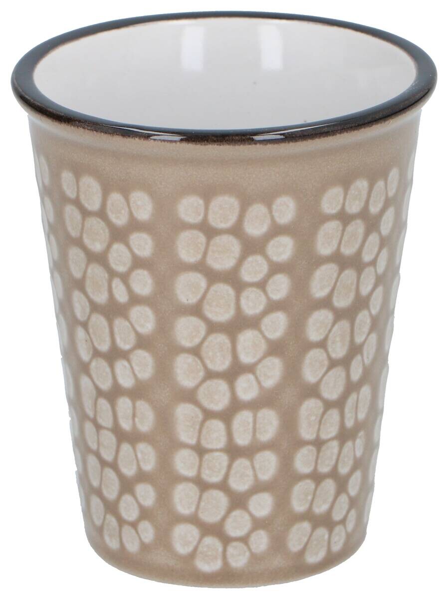 Tassen-Set braun Steinzeug B/H/L: ca. 6,4x7,5x6,4 cm