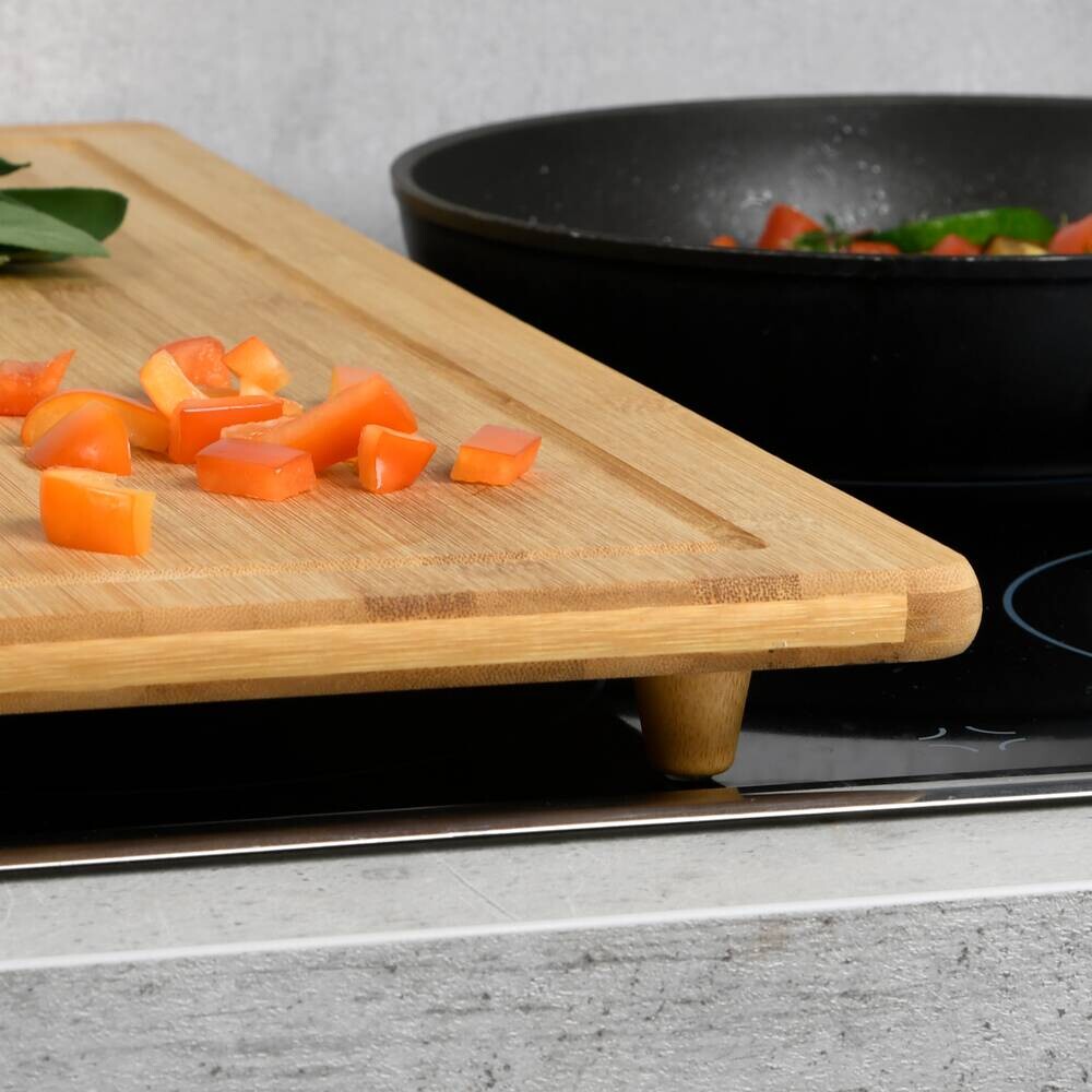 Kesper Herdabdeckplatte natur Bambus B/H/L: ca. 54x3x64 cm