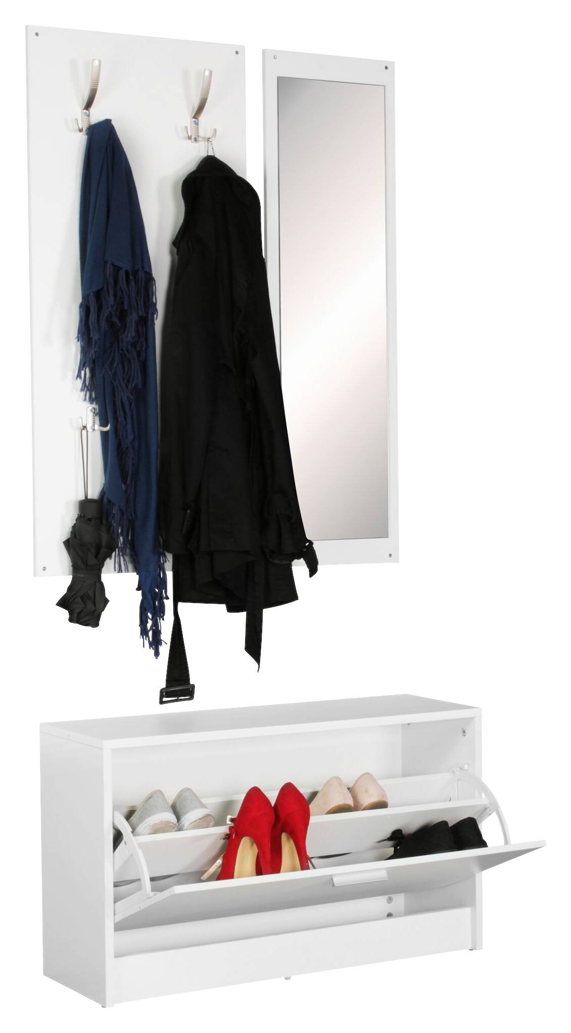 Garderobe weiß B/H/T: ca. 80x180x80 cm