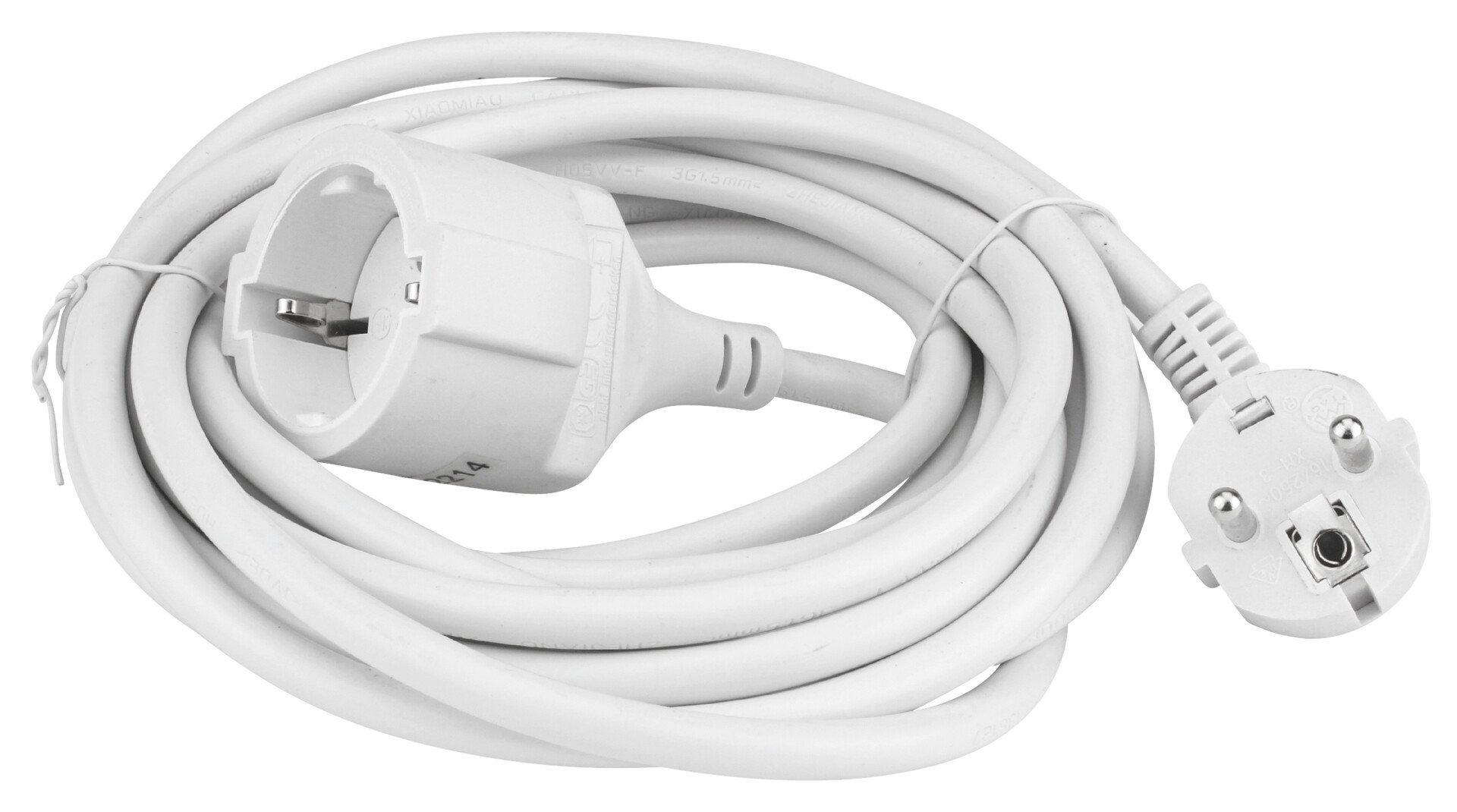 UniTec Verlängerungskabel weiß L: ca. 500 cm ca. 250 V