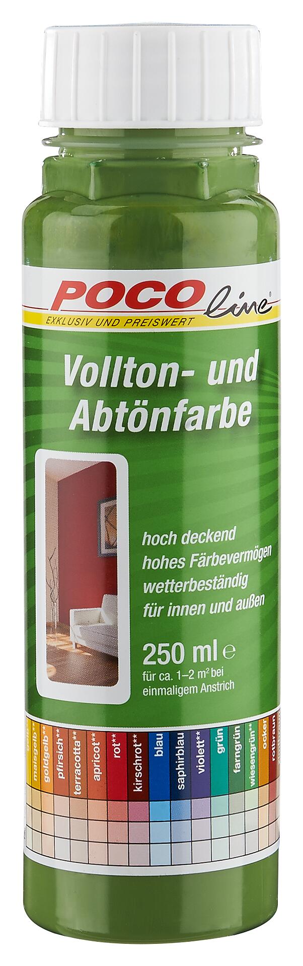 POCOline Vollton- und Abtönfarbe farngrün ca. 0,25 l