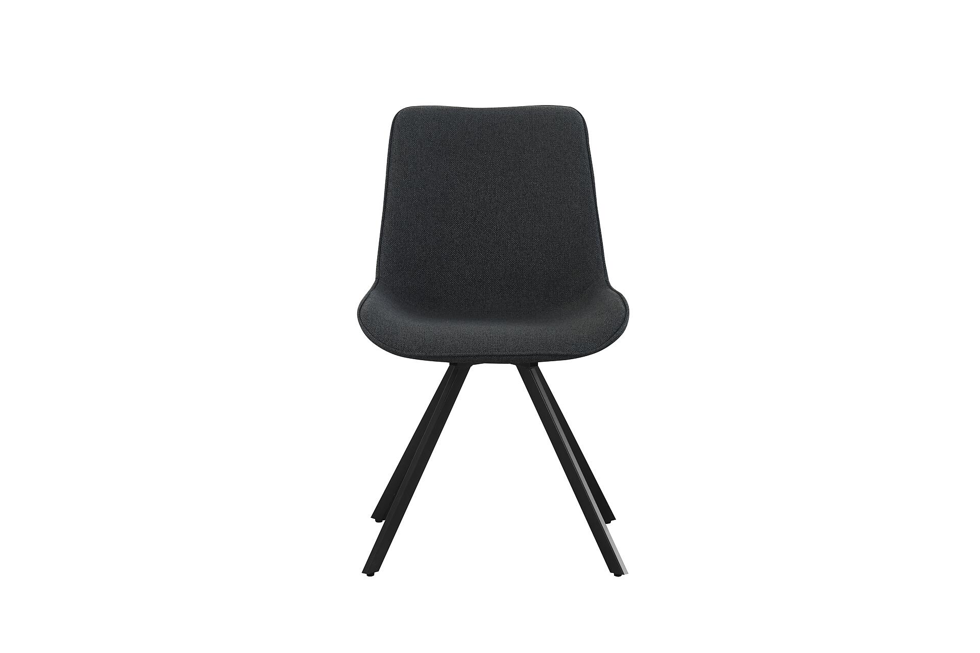 Drehstuhl EMILIA, 2er Set anthrazit schwarz Webstoff B/H/T: ca. 52x85x61 cm