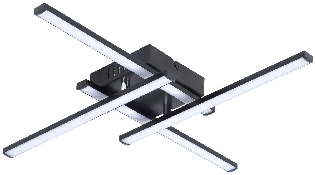 POCOline LED-Deckenleuchte Cleo IV schwarz Kunststoff B/H/L: ca. 51x6x51 cm