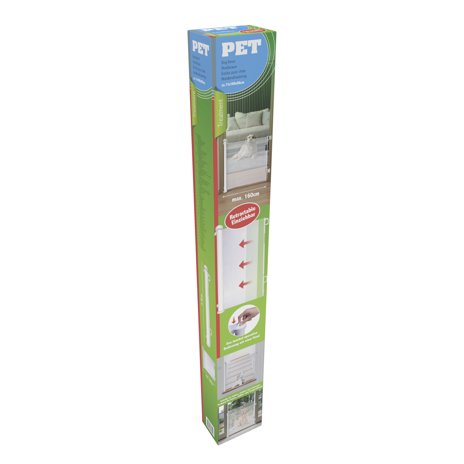 Pet Treatment Hundezaun weiß Kunststoff B/H/L: ca. 160x86x11 cm