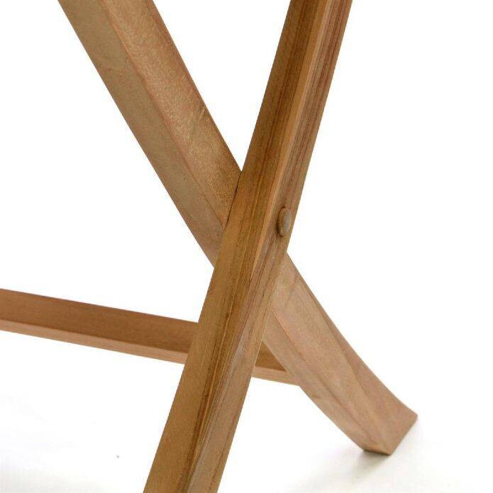 VCM Balkontisch braun Teakholz B/H/T: ca. 80x75x80 cm