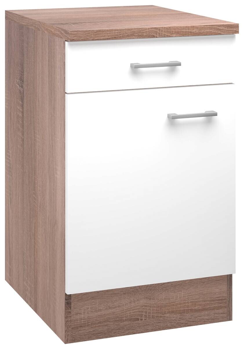 Unterschrank SAMOA weiß Eiche Nachbildung B/H/T: ca. 50x85x60 cm