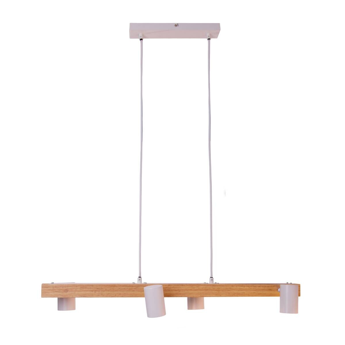 Näve Leuchten Pendelleuchte 7094523 weiß Metall Holz B/H/T: ca. 24x120x80 cm GU10 4 Brennstellen