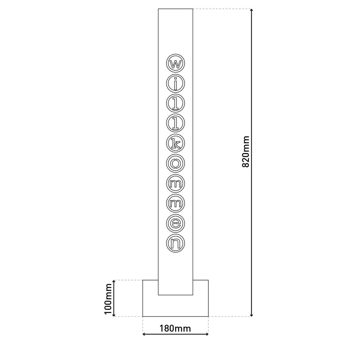 Näve Leuchten LED-Dekoleuchte Willkommen natur B/H/T: ca. 10x82x18 cm