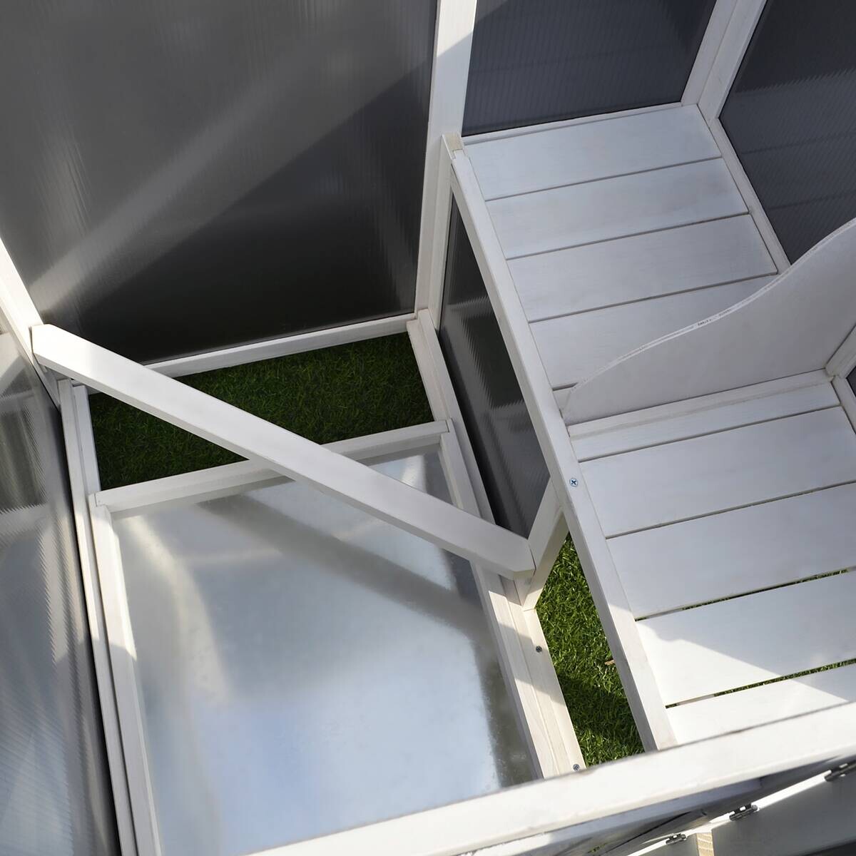 PawHut Stall weiß Polypropylen B/H/L: ca. 75x160x80 cm