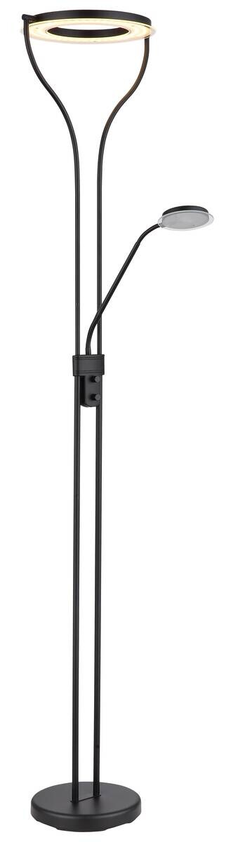 GLOBO LED-Deckenfluter schwarz Metall Kunststoff B/H/T: ca. 35x194x30 cm 2 Brennstellen