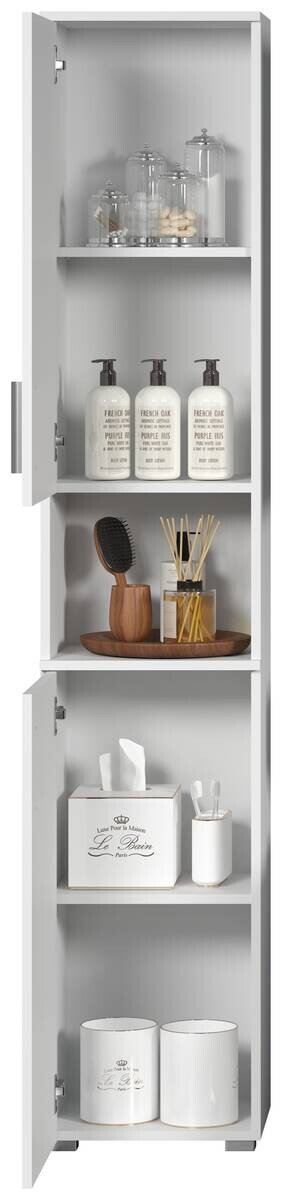 Hochschrank Wons weiß Hochglanz weiß matt B/H/T: ca. 37x192x31 cm