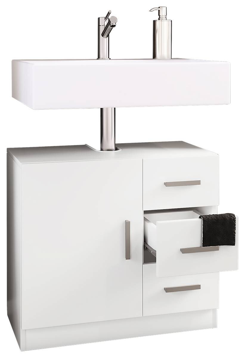 Waschbeckenunterschrank Zalo weiß B/H/T: ca. 63x56x30 cm