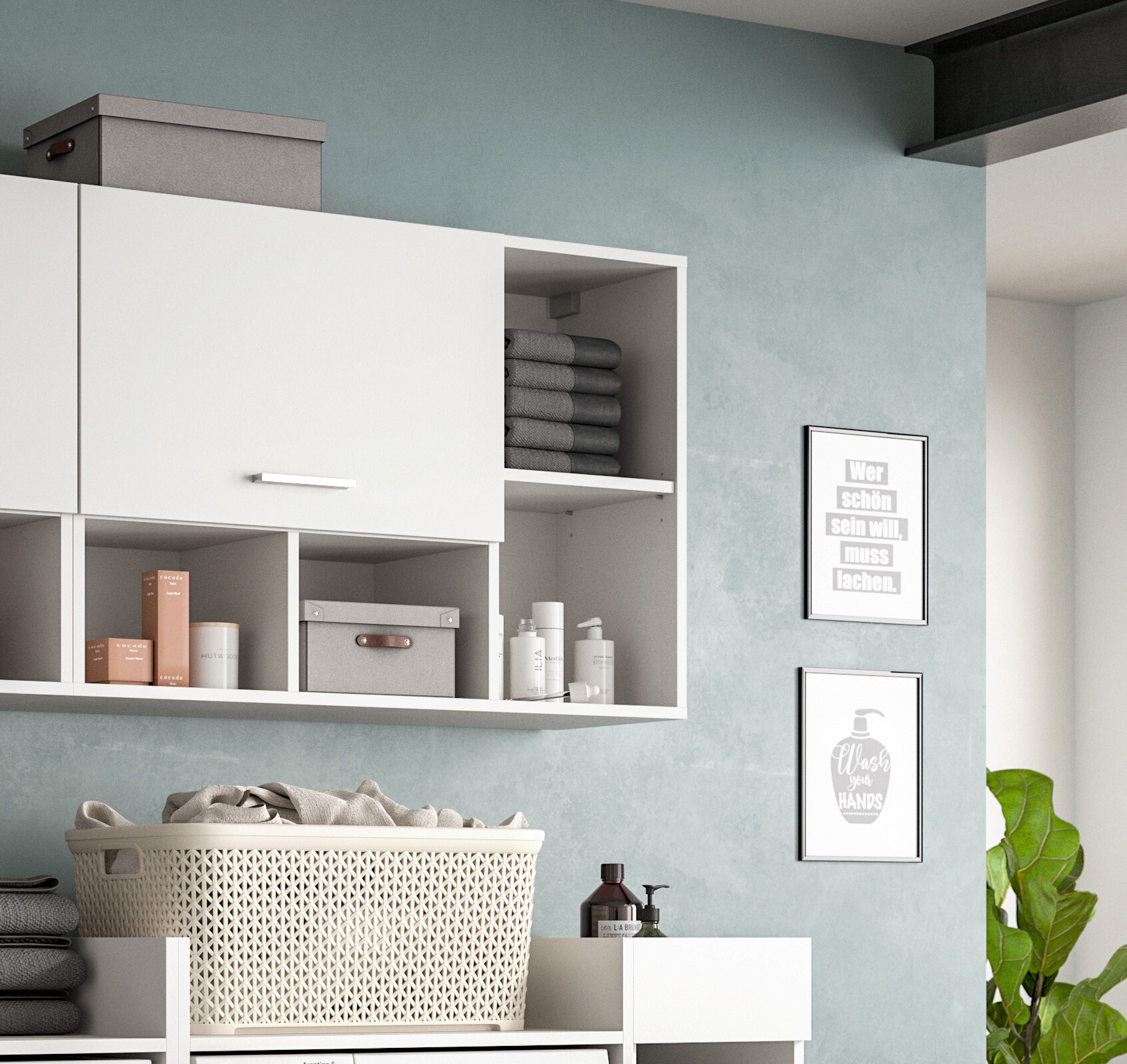 Hängeschrank Free weiß B/H/T: ca. 64x95x34 cm