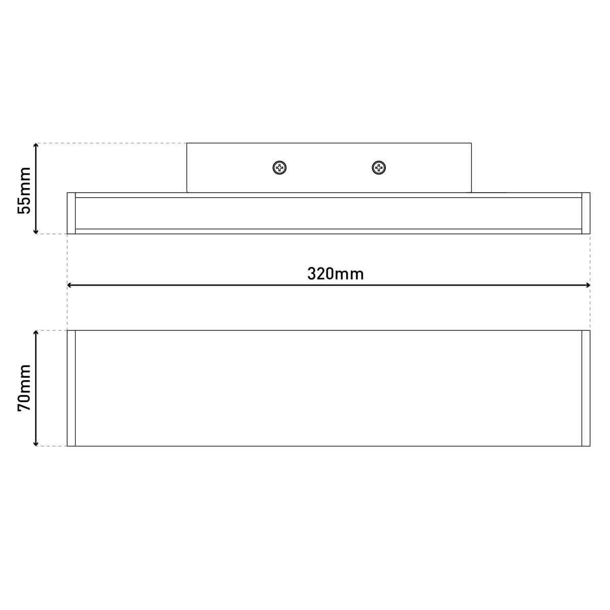 Näve Leuchten LED-Leuchten 1259042 Chrom Kunststoff Metall B/H/T: ca. 7x5,5x32 cm 1 Brennstellen