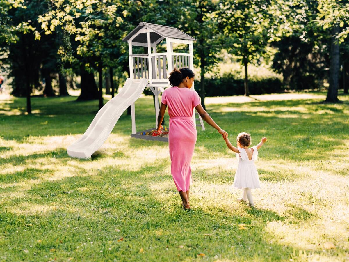 AXI Spielturm Beach Tower weiß B/H/L: ca. 111x242x349 cm