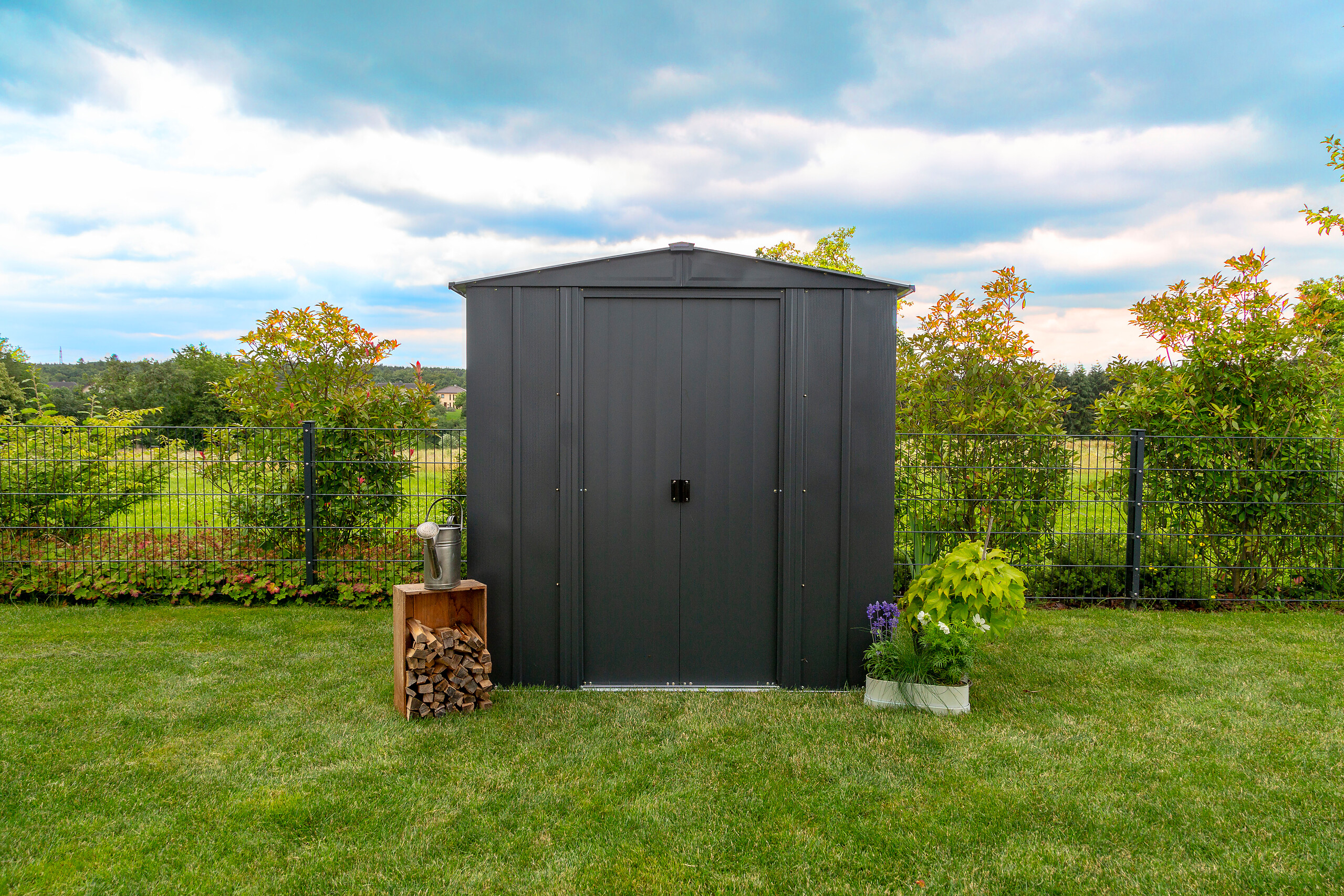 Spacemaker Gartenhaus grau B/H/L: ca. 194x190x151 cm