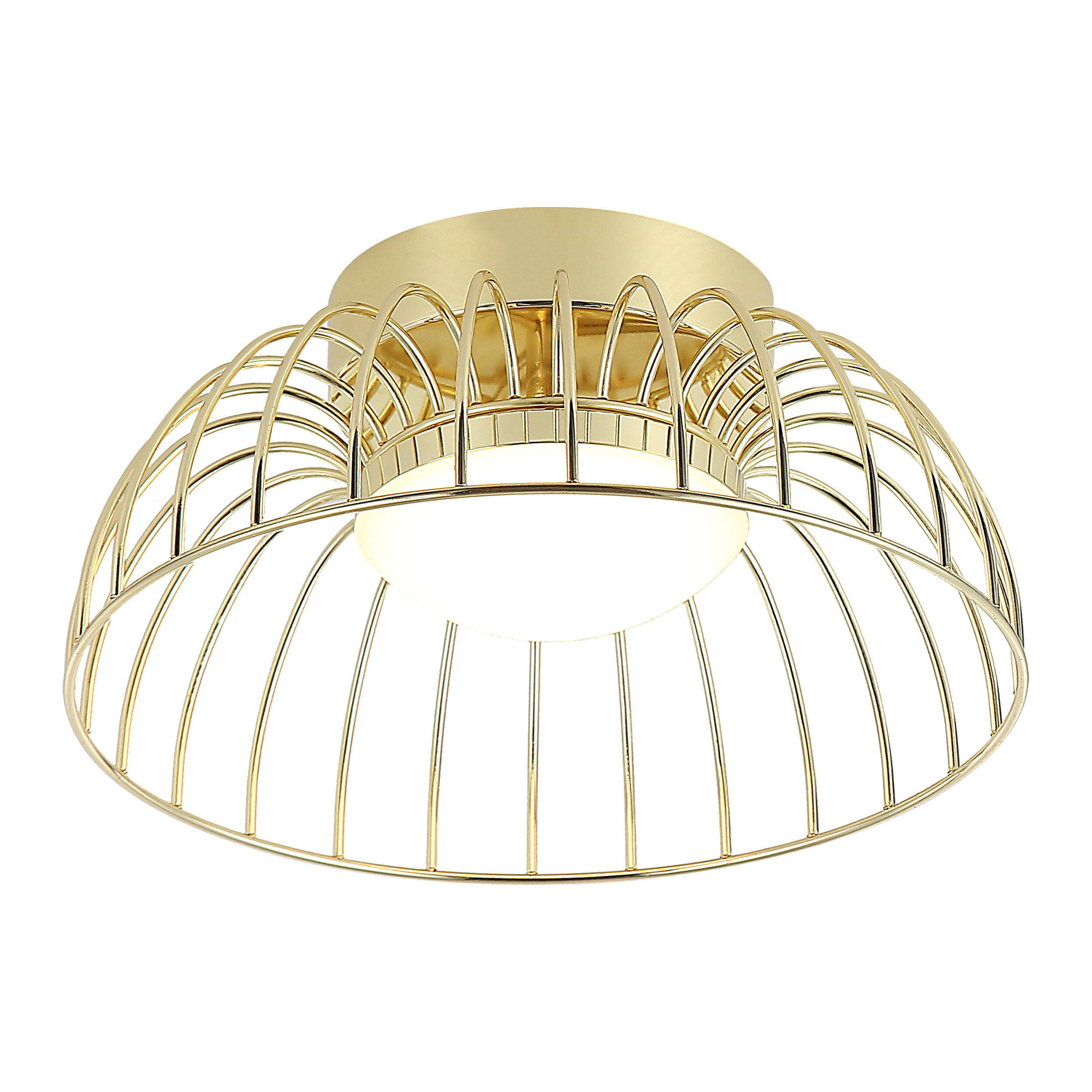 Lamkur Deckenleuchte gold Stahl B/H/L: ca. 27x27x17 cm