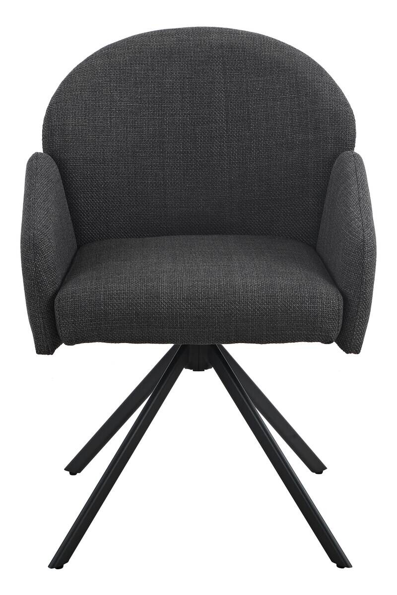Drehstuhl Holly anthrazit Microfaser Webstoff B/H/T: ca. 57x84x61 cm
