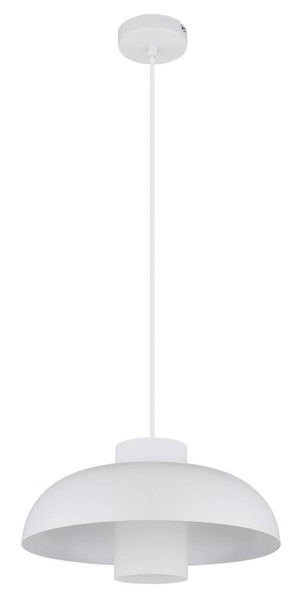 GLOBO Pendelleuchte LOWE weiß Metall H/D: ca. 120x38 cm E27 1 Brennstellen