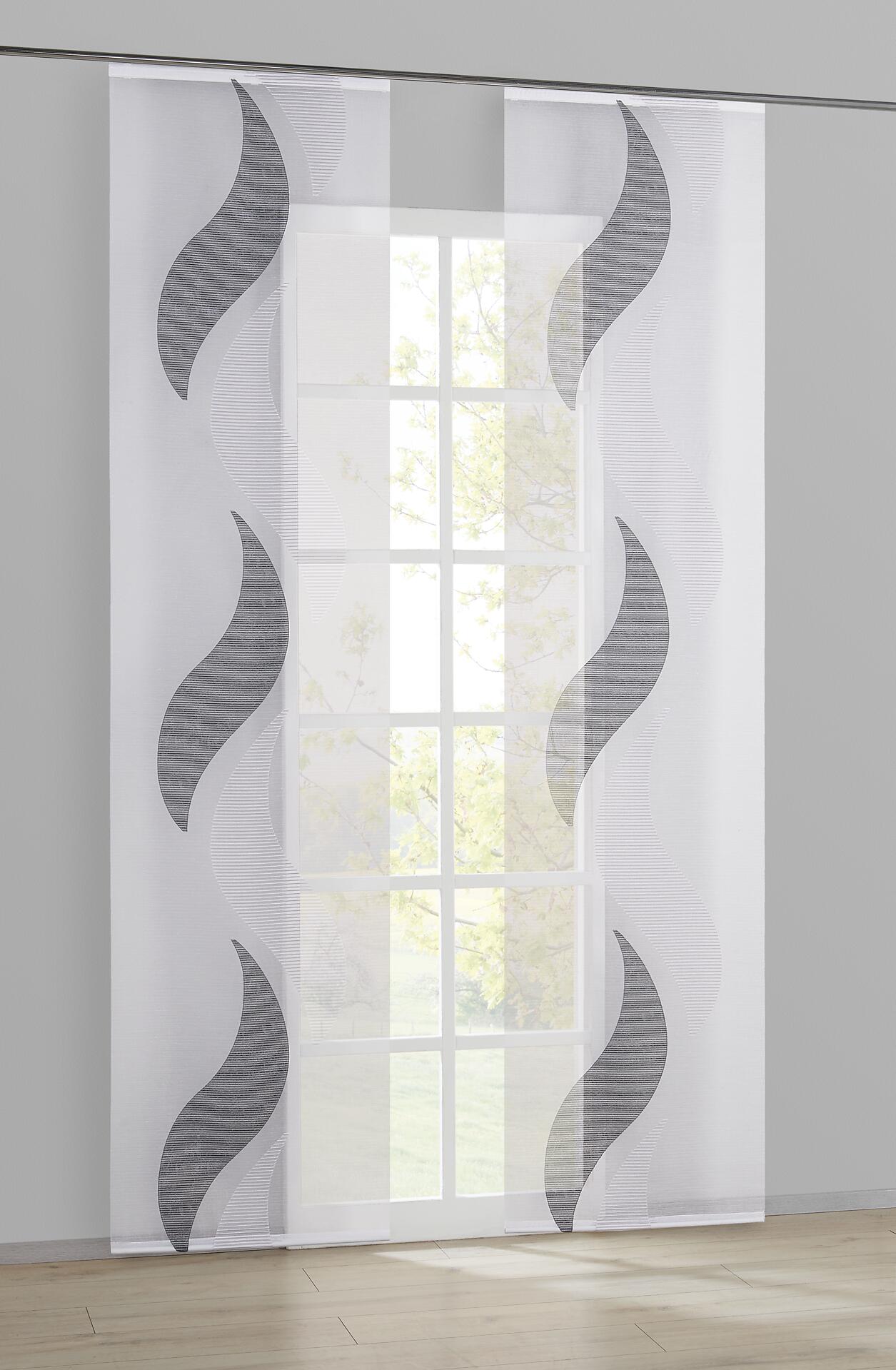 POCOline Schiebevorhang Flavio weiß B/L: ca. 60x245 cm