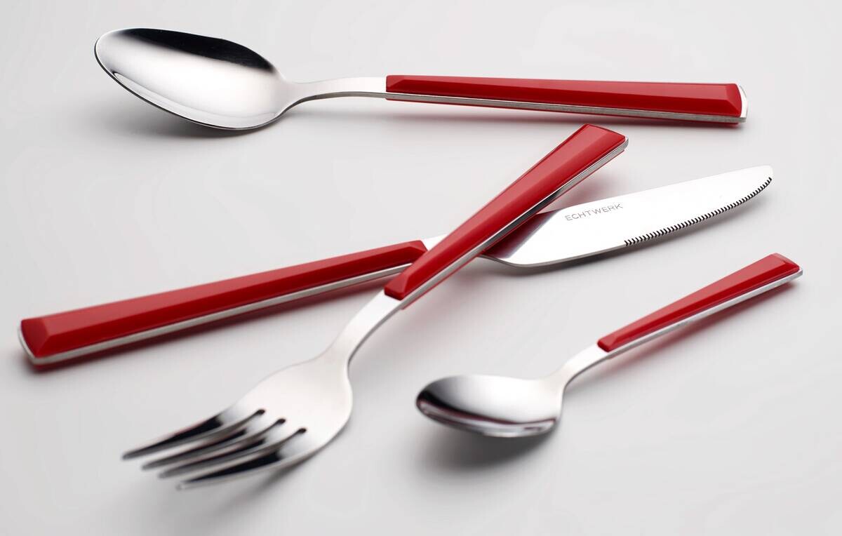 ECHTWERK Besteckset Basic rot Edelstahl 16 tlg.