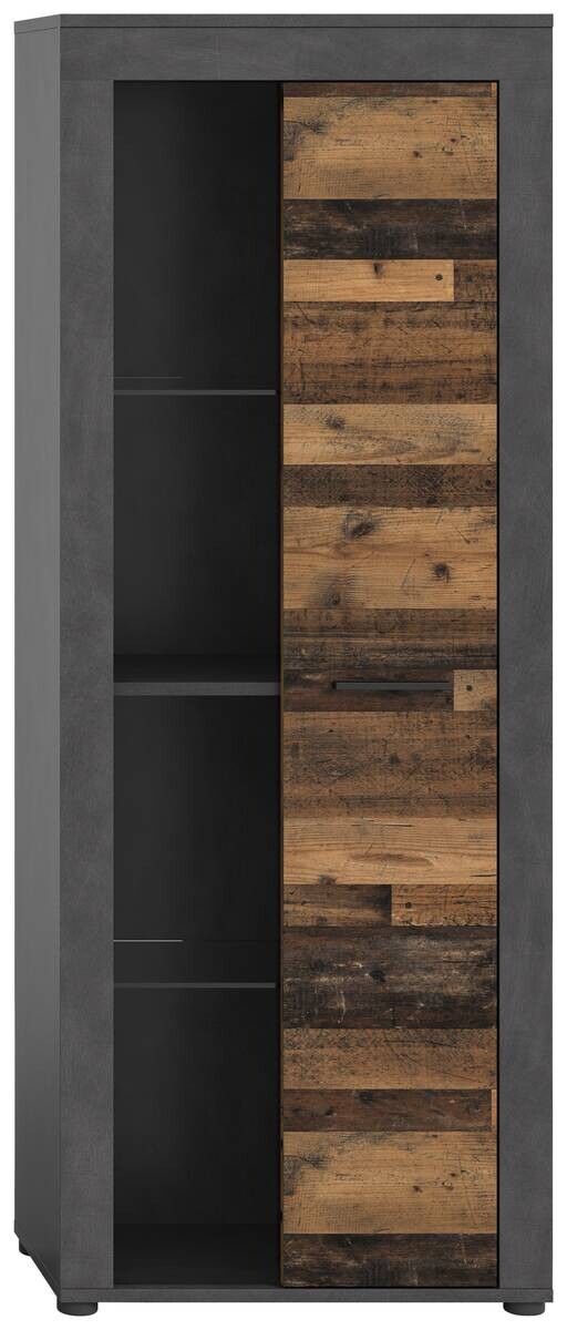 Vitrine Jam Matera Nachbildung Old Wood Nachbildung B/H/T: ca. 159x60x35 cm