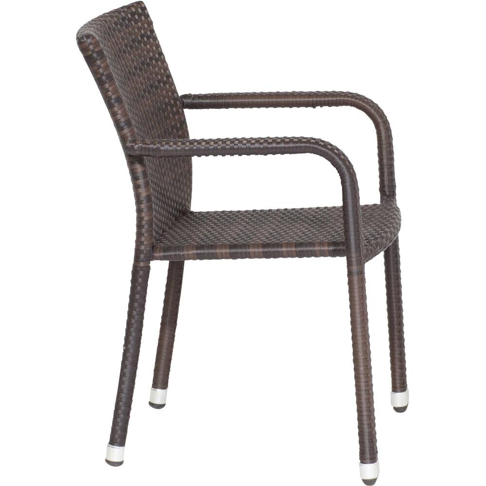 Gardamo Sessel 2er Set MINAS braun Kunststoff B/H/L: ca. 57x85x61 cm