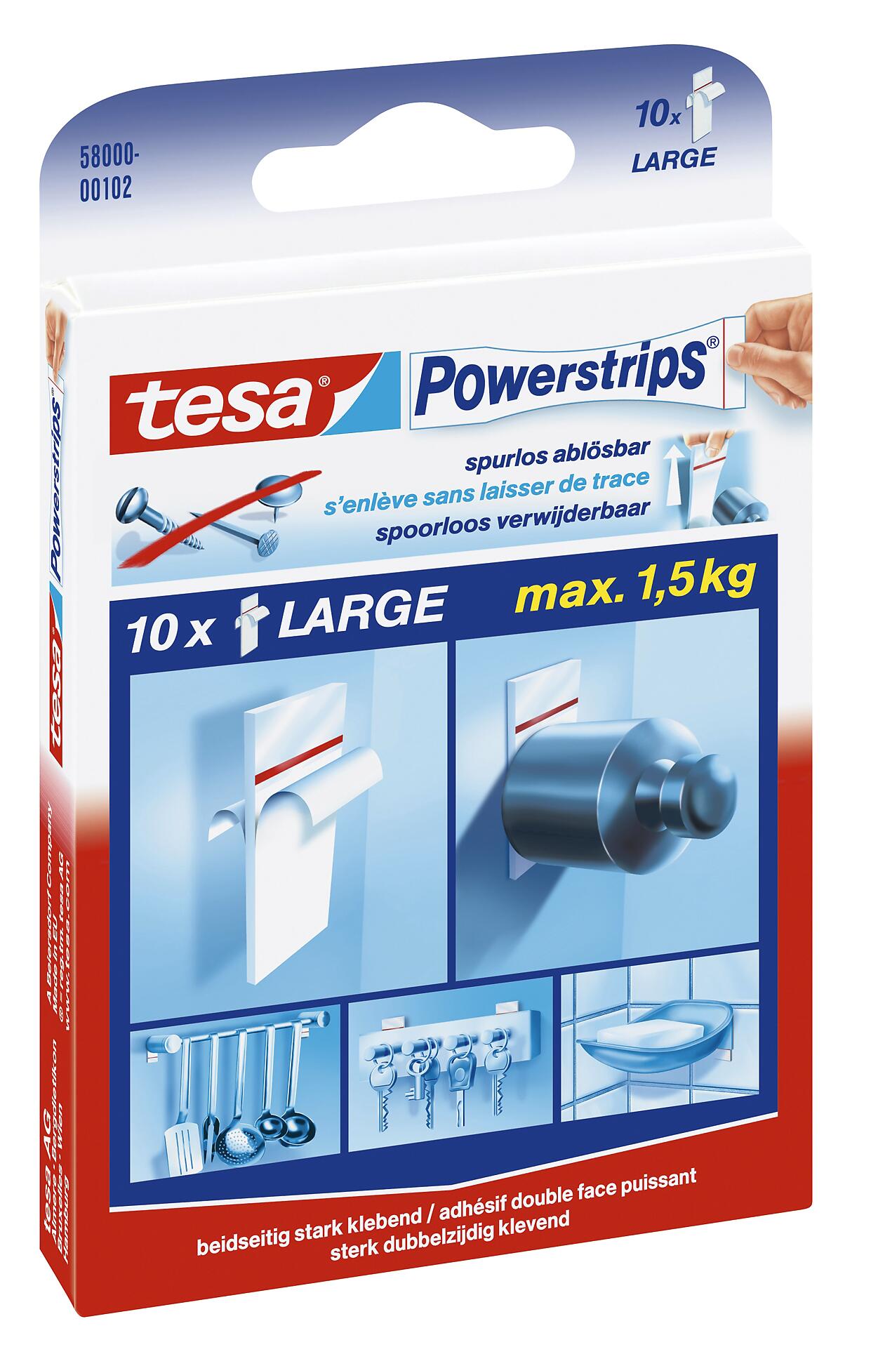 Powerstrips weiß Kunststoff B/H/L: ca. 20x50x0,7 cm