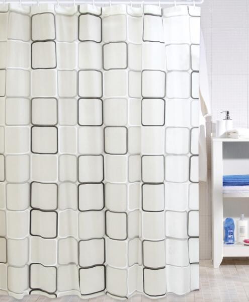 Acus Duschvorhang Window creme taupe Textil B/L: ca. 180x200 cm