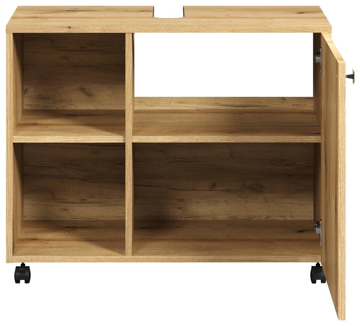 Waschbeckenunterschrank Pure Bliss Eiche Evoke Oak Nachbildung schwarz B/H/T: ca. 80x64x42 cm