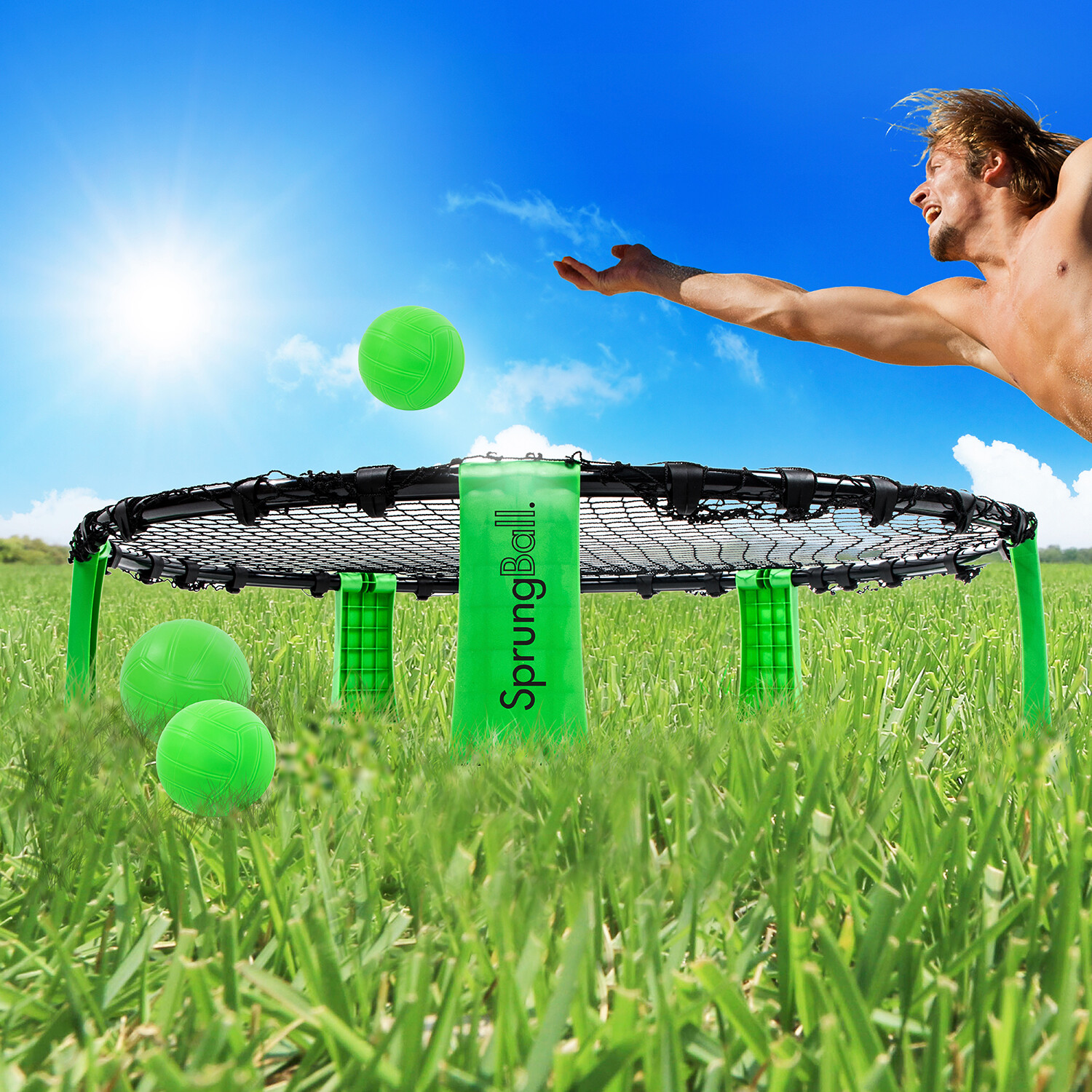 HI Sprung-Ball-Spiel schwarz D: ca. 90 cm