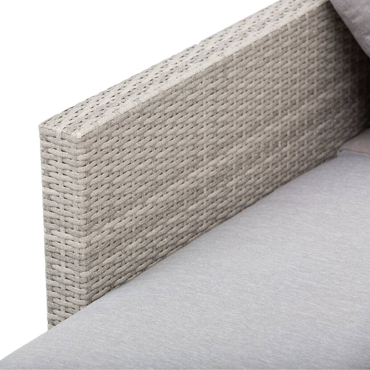 Outsunny Sitzgruppe grau Edelstahl B/H/L: ca. 69x196x59 cm