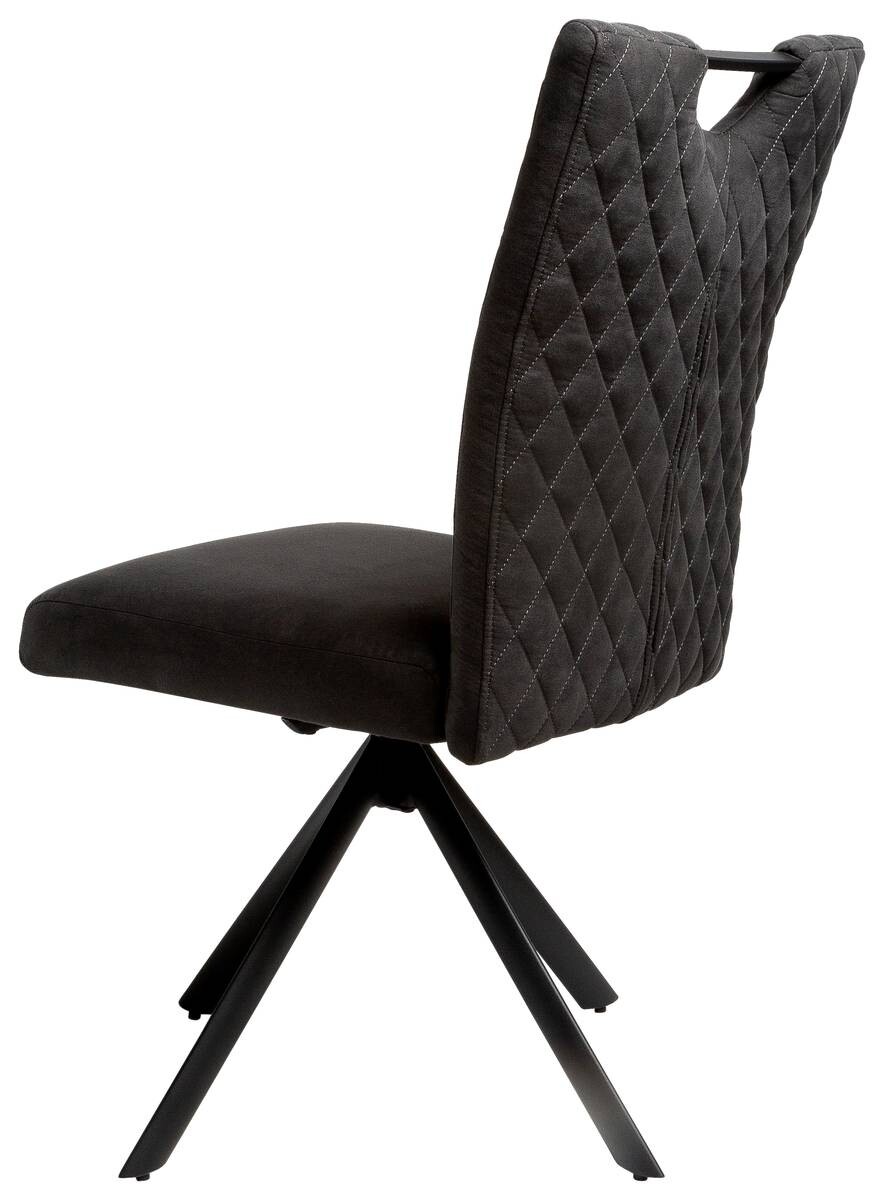 Stuhl Georgia anthrazit Microfaser B/H/T: ca. 47x95x46 cm