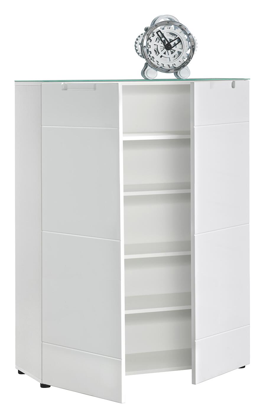 Kommode Mailand 11 weiß weiß Hochglanz B/H/T: ca. 90x120x34 cm