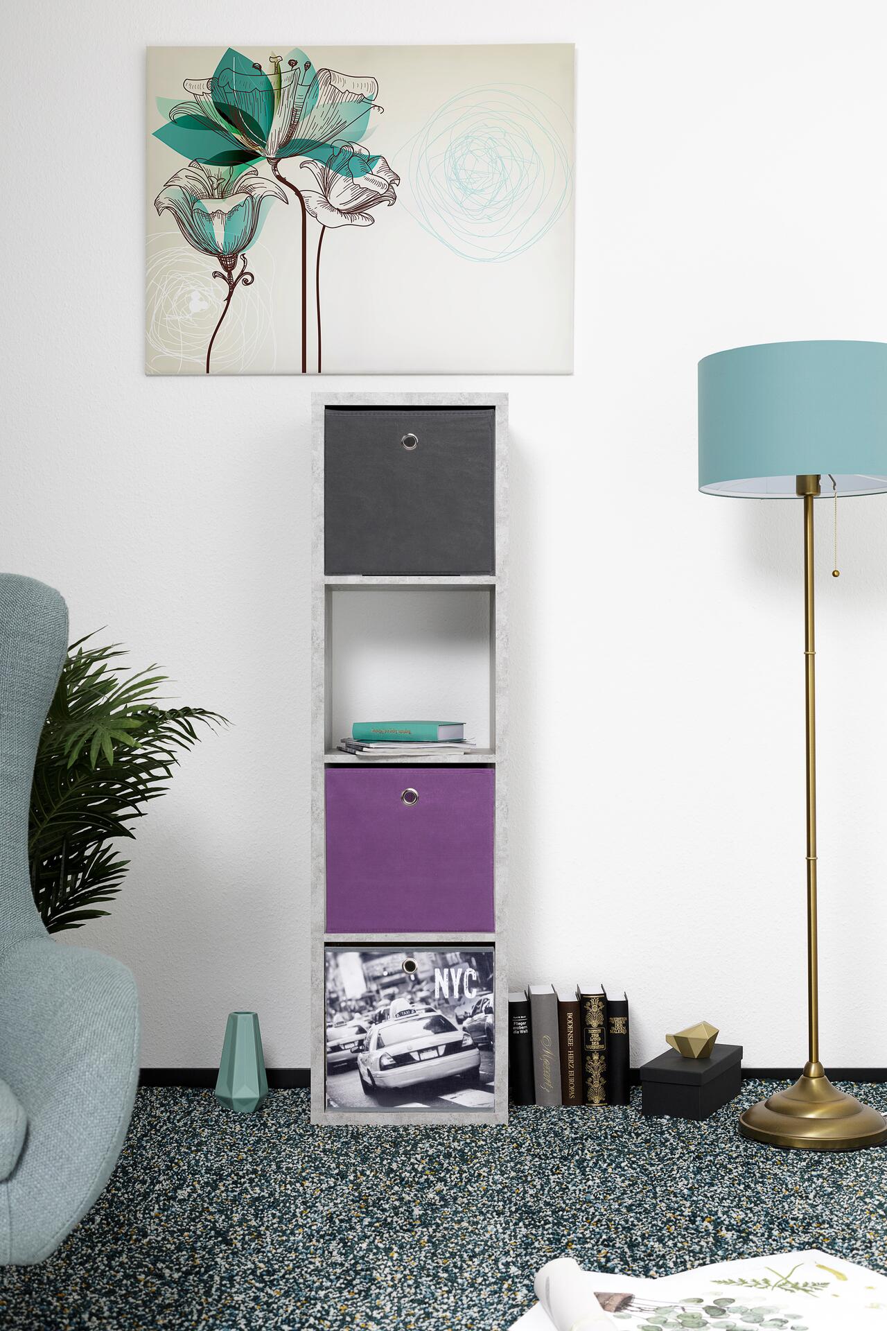 Raumteiler Max Beton Optik B/H/T: ca. 38x141x33 cm