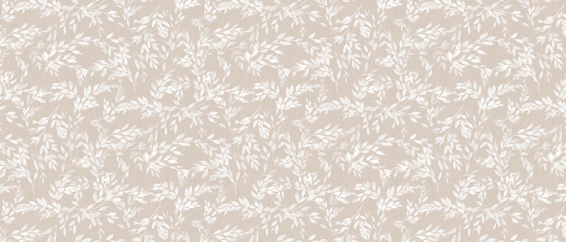 Tischtex Abwaschbarer Tischbelag Blumenranke beige B: ca. 140 cm