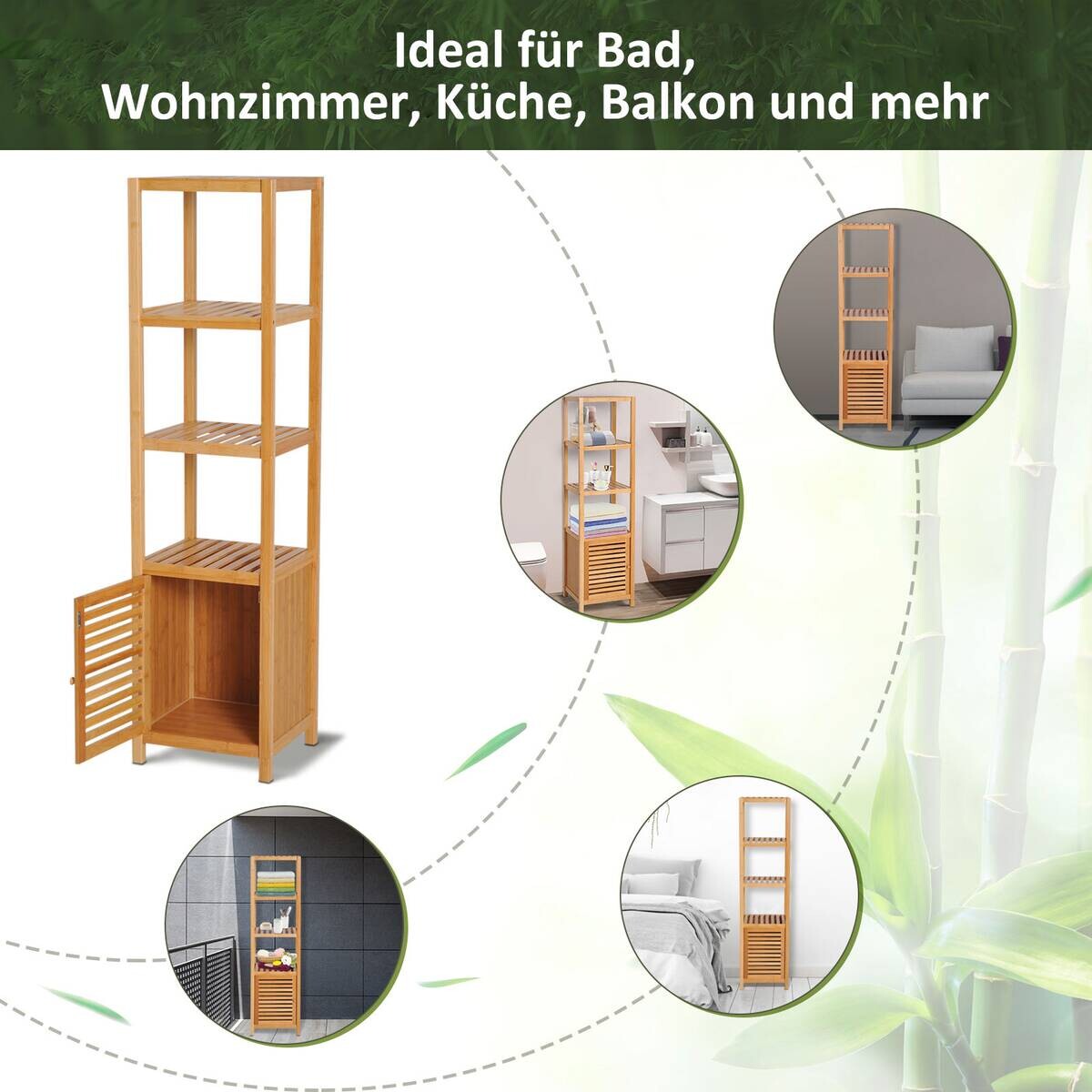 Badschrank natur Edelstahl B/H/L: ca. 33x36x140 cm